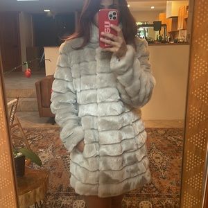 Faux fur jacket.